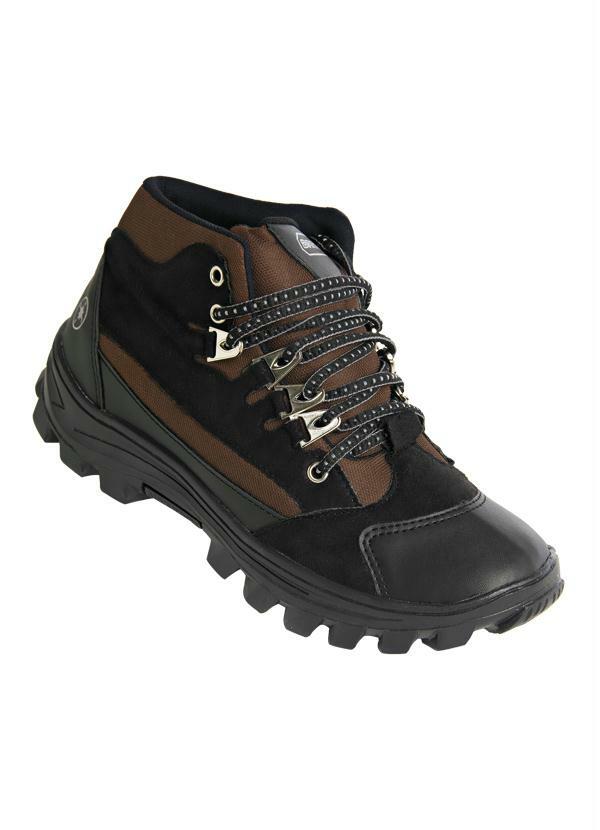 Outlet - Bota Masculina Preto e Marrom