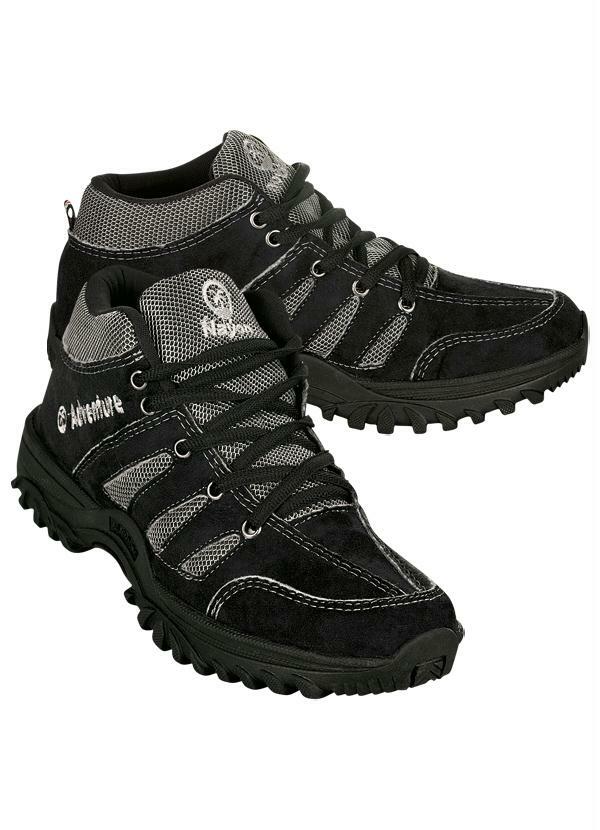 Outlet - Bota Masculina Preto/Prata Cano Alto