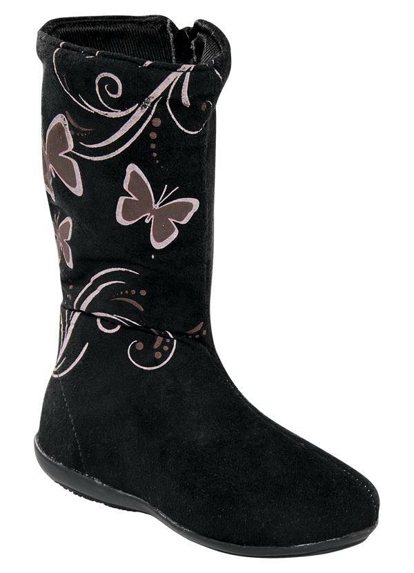 Perfecta - Bota Infantil Borboletas Preta