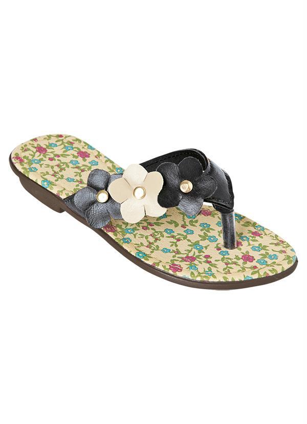 Outlet - Chinelo Rasteira Preto