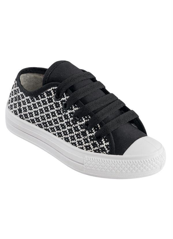 Outlet - Tênis Infantil Menina Estampa Zig Zag