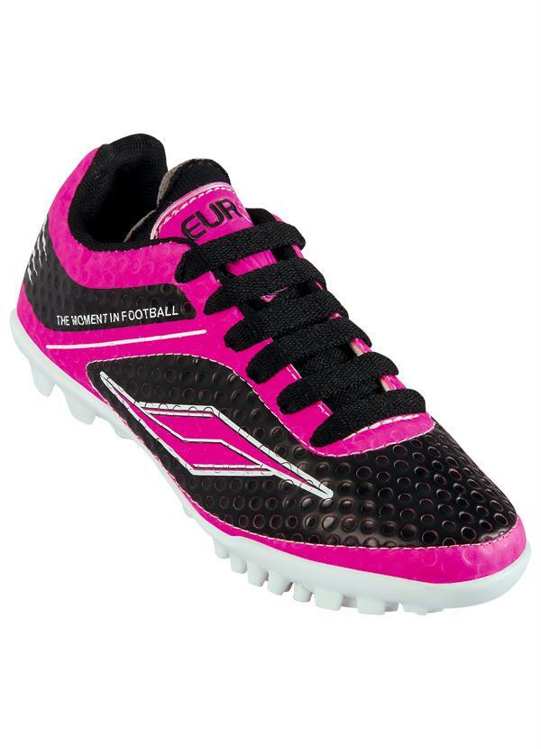 Outlet - Chuteira Infantil Society Rosa e Preto