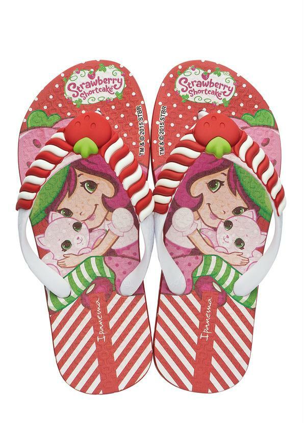 Grendene - Chinelo Infantil Moranguinho Vermelho Ipanema