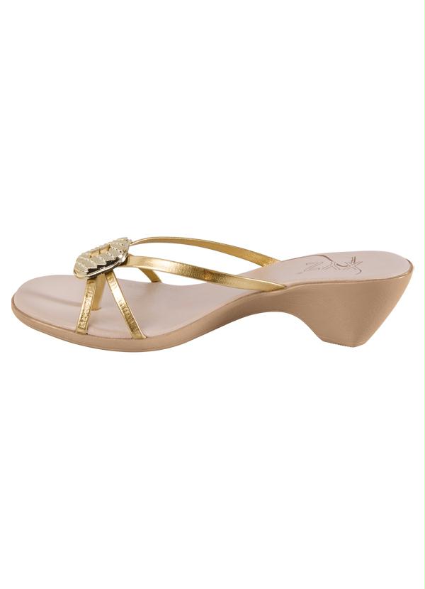 Outlet - Tamanco Aplique de Bottom Dourado 3