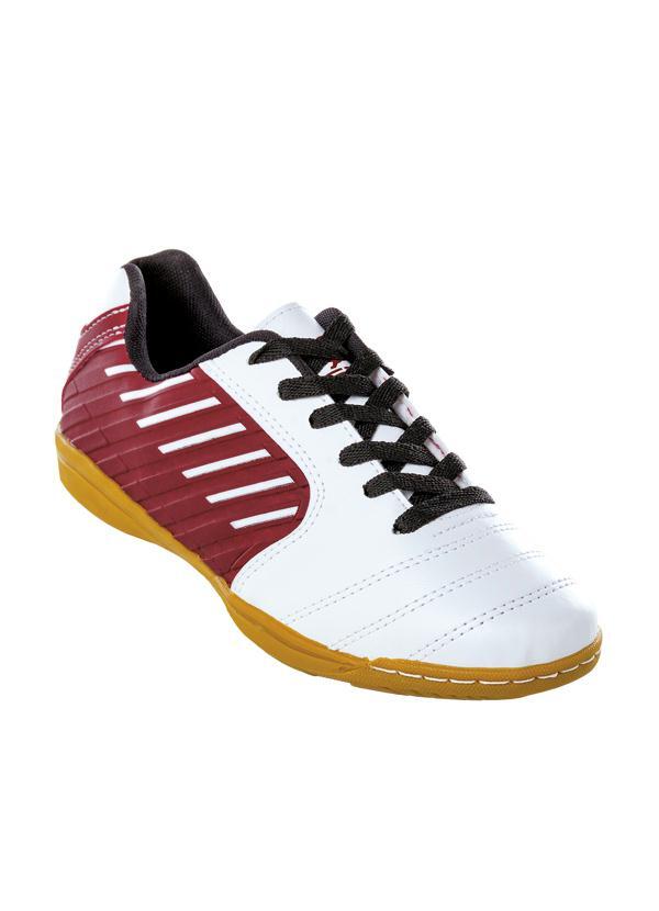 Outlet - Chuteira para Futsal Branca e Vermelha