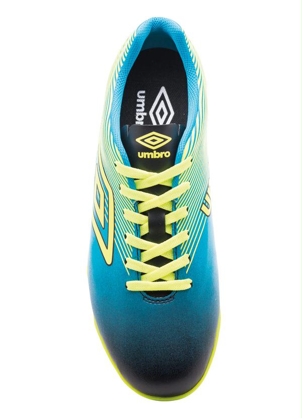 Umbro - Chuteira Umbro Slice Iii Verde, Azul e Preta 4