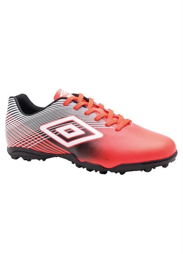 Umbro - Chuteira Umbro Society Slice Ii Coral e Preta