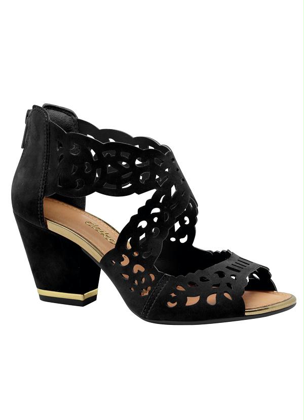 Dakota - Sandália Dakota Preta com Vazados