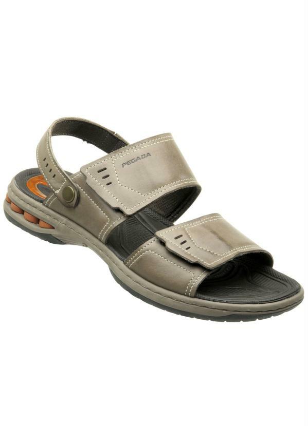 Pegada - Sandália Masculina Pegada Bege Tira Removível