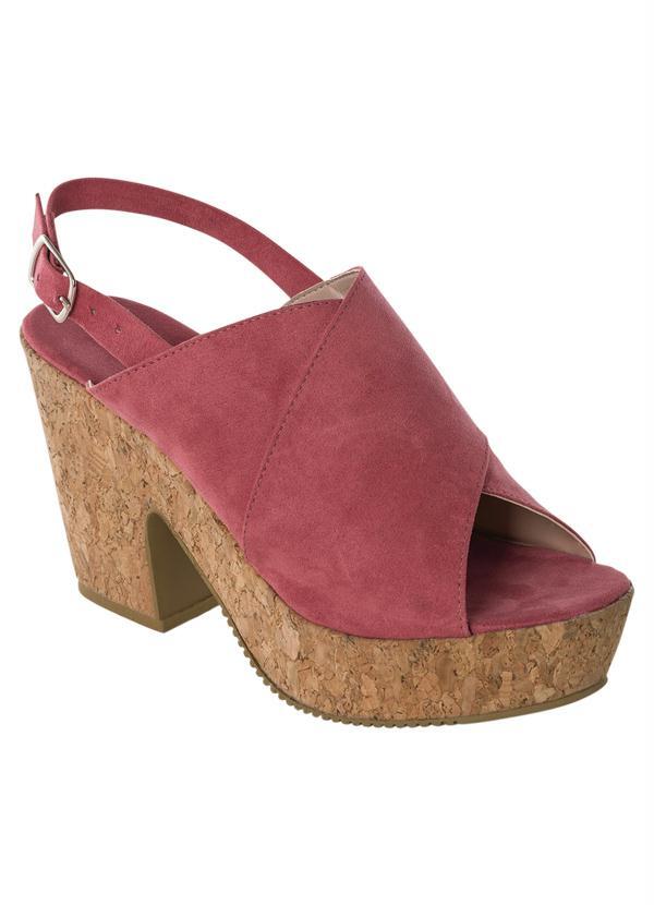 Outlet - Sandália Plataforma Rosa