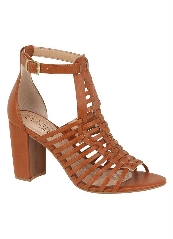 Beira Rio - Sandália Vazada Marrom Beira Rio