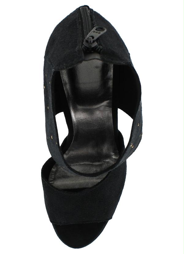 Outlet - Sandália Detalhe com Tachas Preto 4