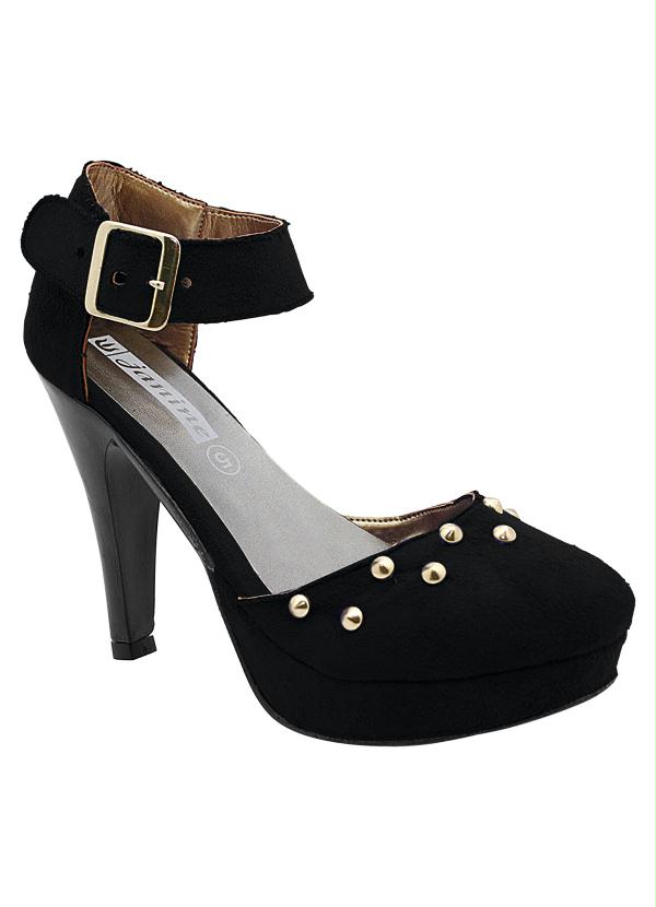 Outlet - Sandália Detalhe de Spike Preta