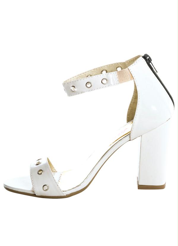 Outlet - Sandália Detalhe Ilhós Gelo 3