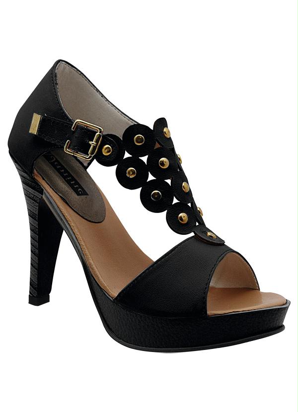 Outlet - Sandália Detalhe Tachas Preta