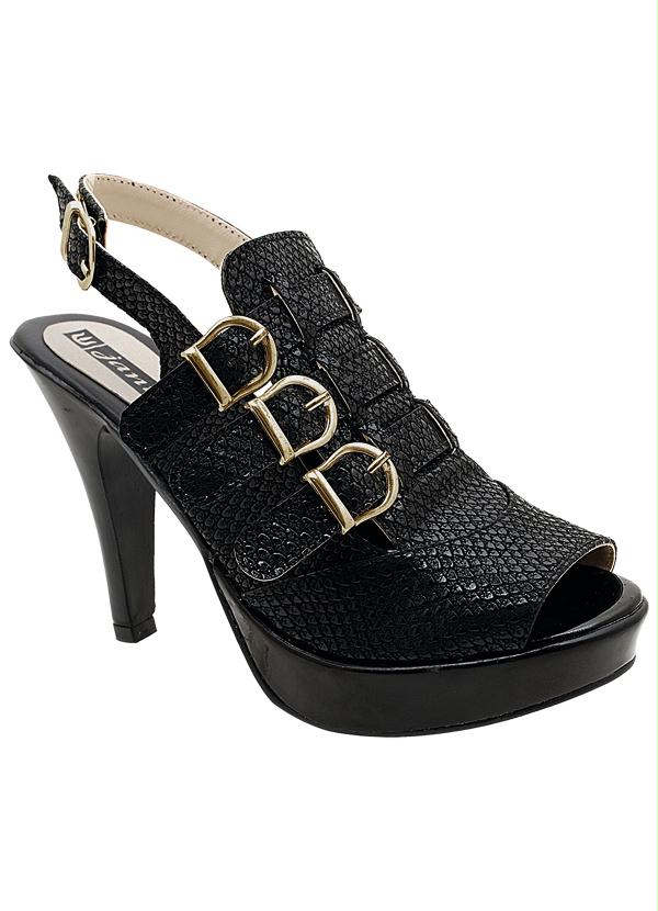 Outlet - Sandália Feminina Preta