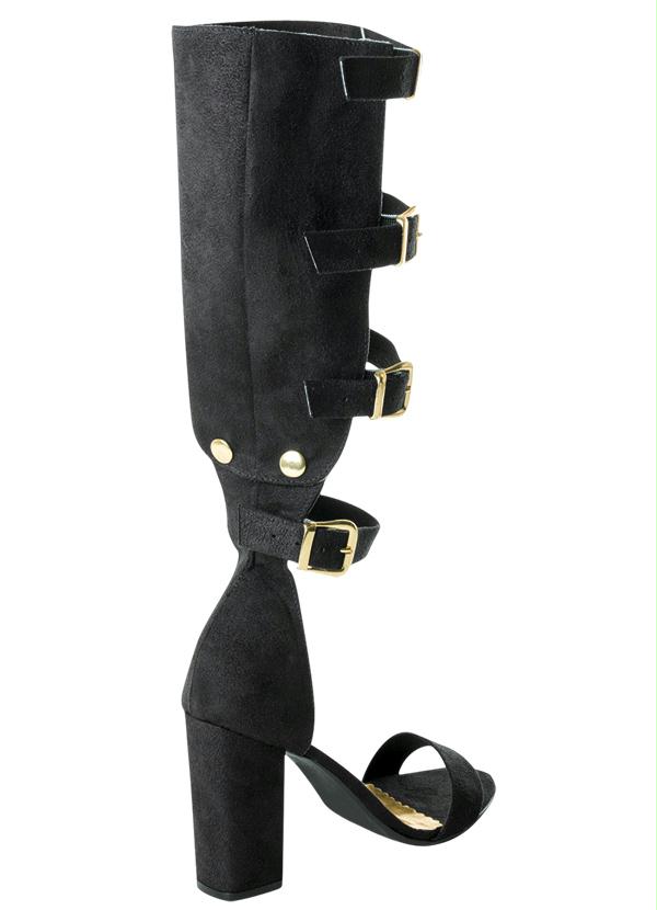 Outlet - Sandália Gladiadora Preto 2