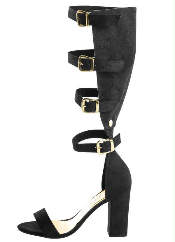 Outlet - Sandália Gladiadora Preto 3