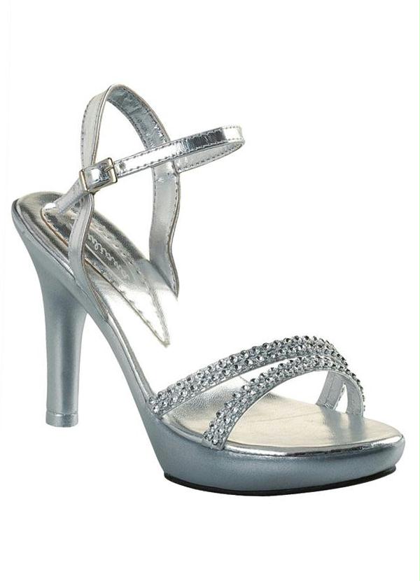 Outlet - Sandália Prata com Salto