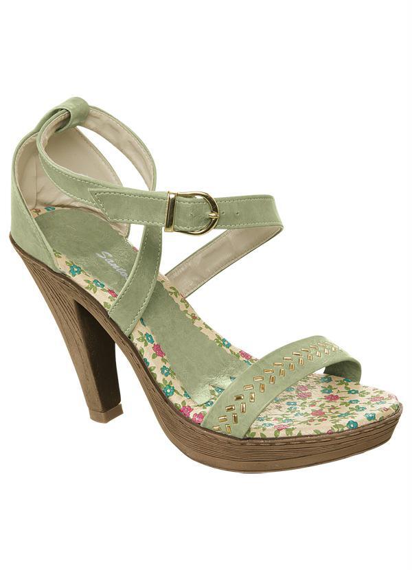 Outlet - Sandália Verde Feminina