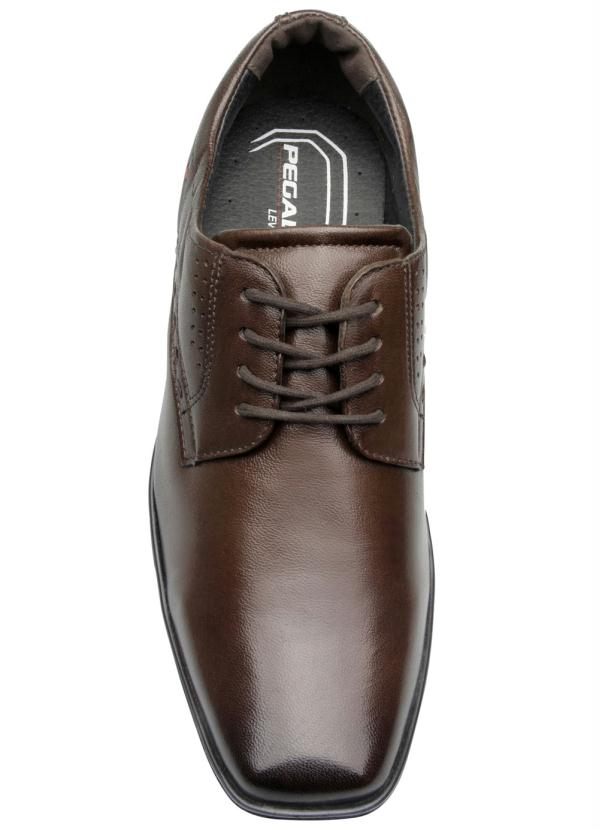 Pegada - Sapato Pegada Marrom com Cadarço 4