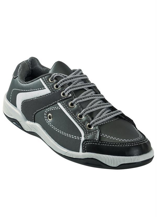 Perfecta - Sapatênis Masculino Chumbo/Preto