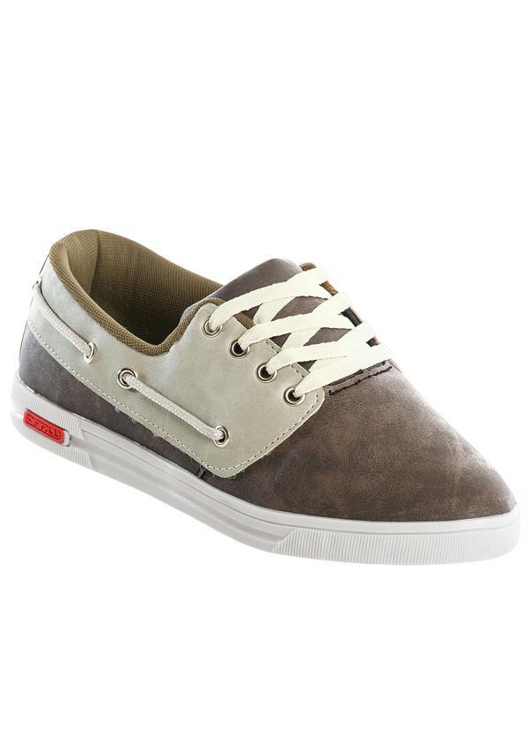Outlet - Sapatênis Masculino Marrom e Bege