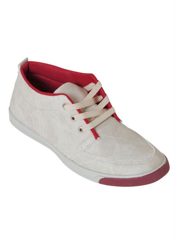 Outlet - Sapatênis Slim Cano Alto Cinza