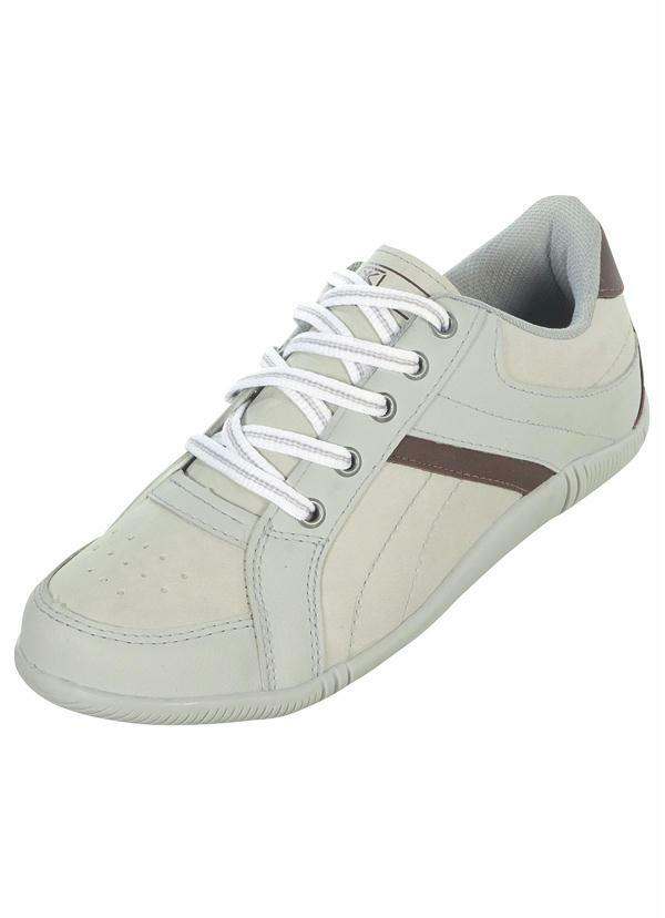 Moda Pop - Sapato Masculino Cinza/Bege