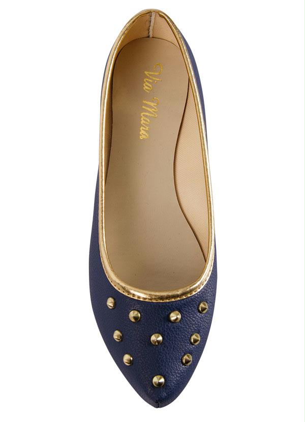 Outlet - Sapatilha Detalhe com Spike Marinho 2