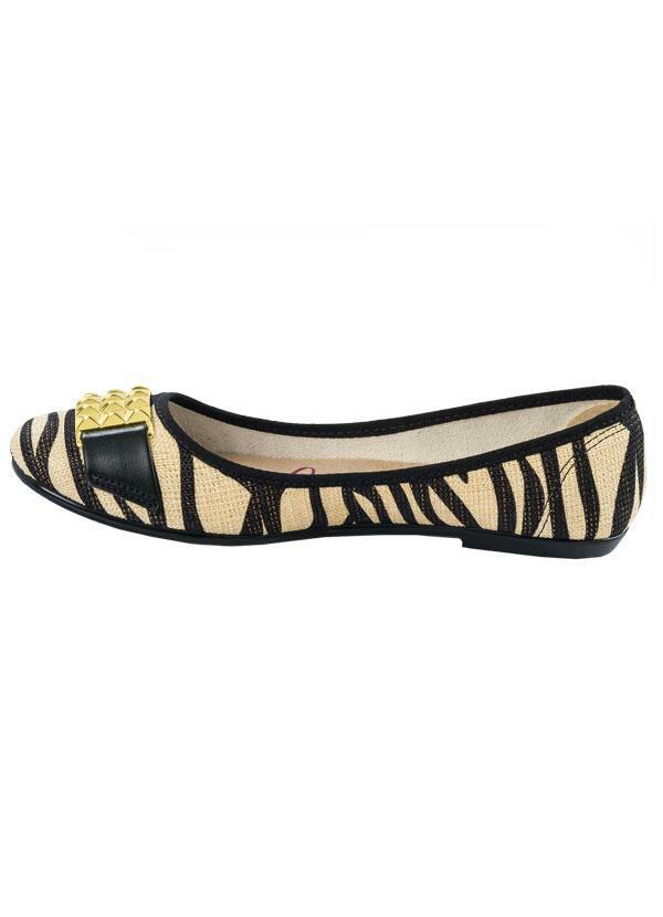 Compre Tênis Moleca Zebra Bege/Preto Online