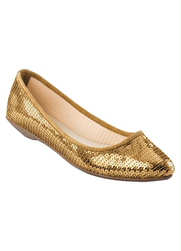 Perfecta - Sapatilha Paetê Dourado 1