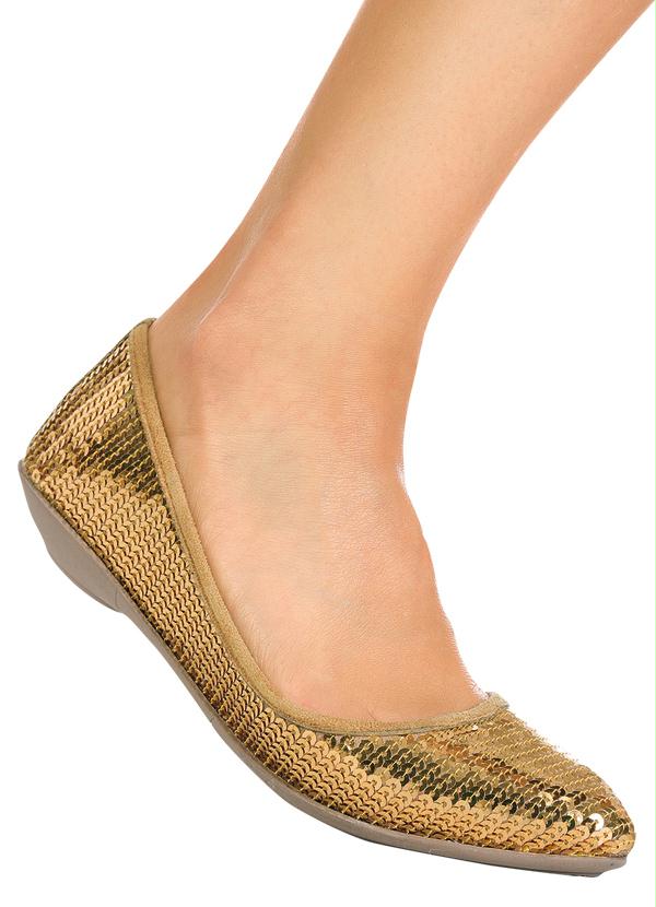 Perfecta - Sapatilha Paetê Dourado 4