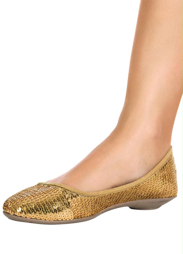 Perfecta - Sapatilha Paetê Dourado 5