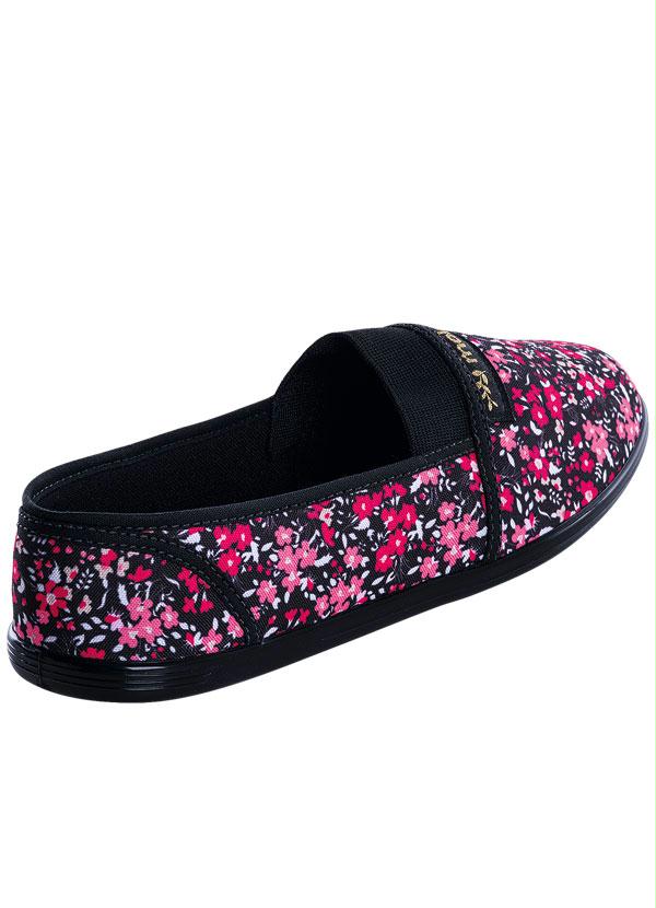 Moleca - Sapatilha Preto Floral Moleca 2