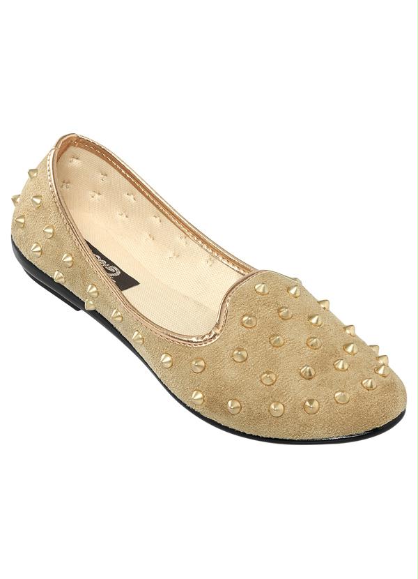 Outlet - Sapatilha Slipper Spikes Bege