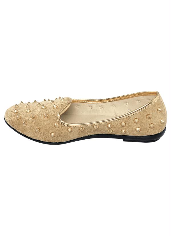Outlet - Sapatilha Slipper Spikes Bege 3