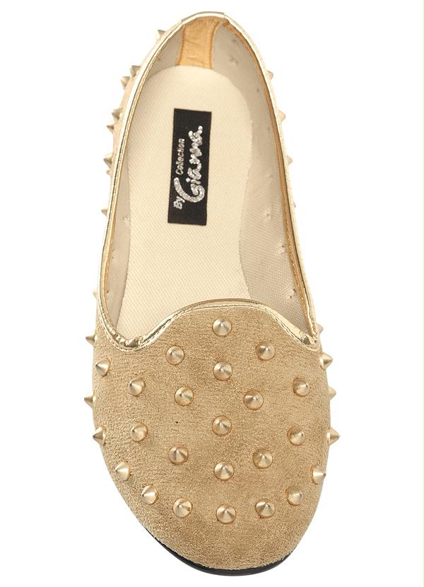 Outlet - Sapatilha Slipper Spikes Bege 4