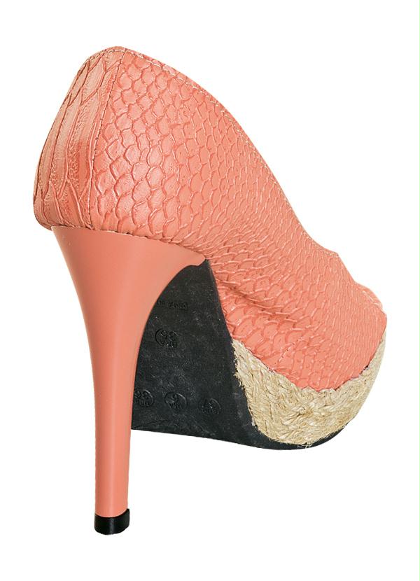 Outlet - Sapato Feminino Laranja Modelo Meia Pata 3