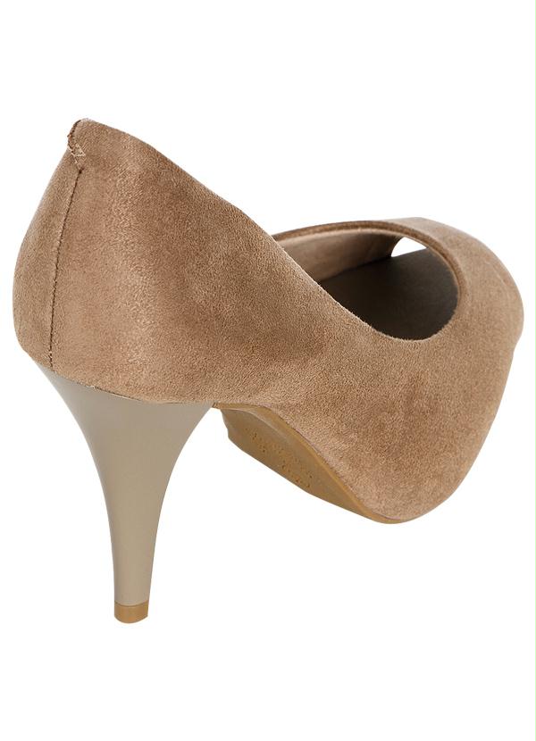 Beira Rio - Sapato Peep Toe Beira Rio Bege 2