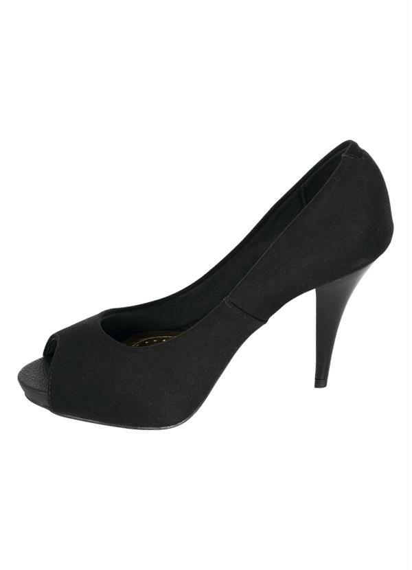 Beira Rio - Sapato Peep Toe Beira Rio Preto 3