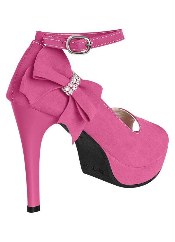 Sapato Peep Toe Pink Meia Pata - Queima de Estoque