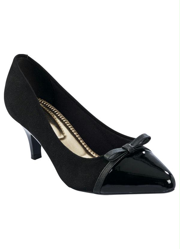 Beira Rio - Sapato Scarpin Detalhe de Laço Preta
