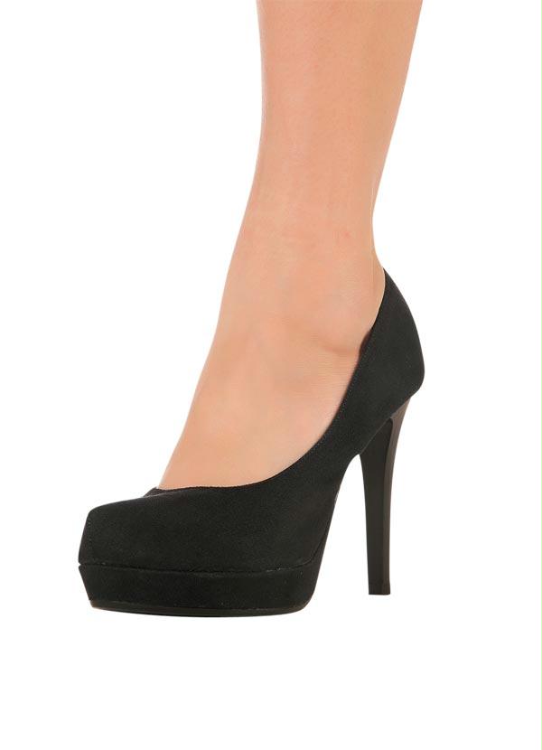 Outlet - Sapato Scarpin Preto Modelo Meia Pata 4