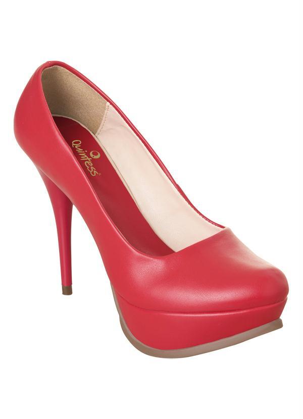 Quintess - Scarpin Meia Pata Vermelho