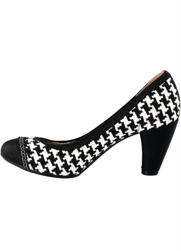 Moleca - Scarpin Preto e Branco Moleca 3