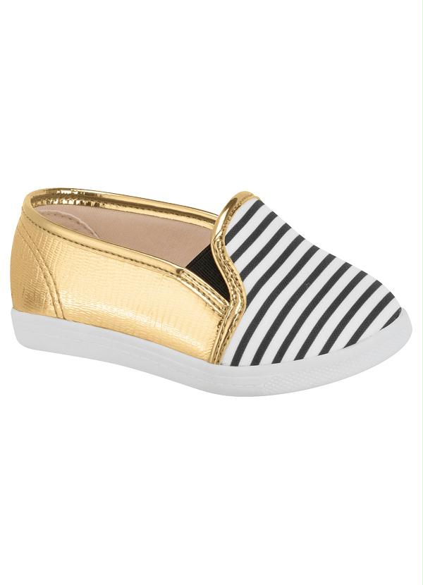 Sapatilha Molekinha TÃªnis Molekinha Dourado Sapatilha Infantil