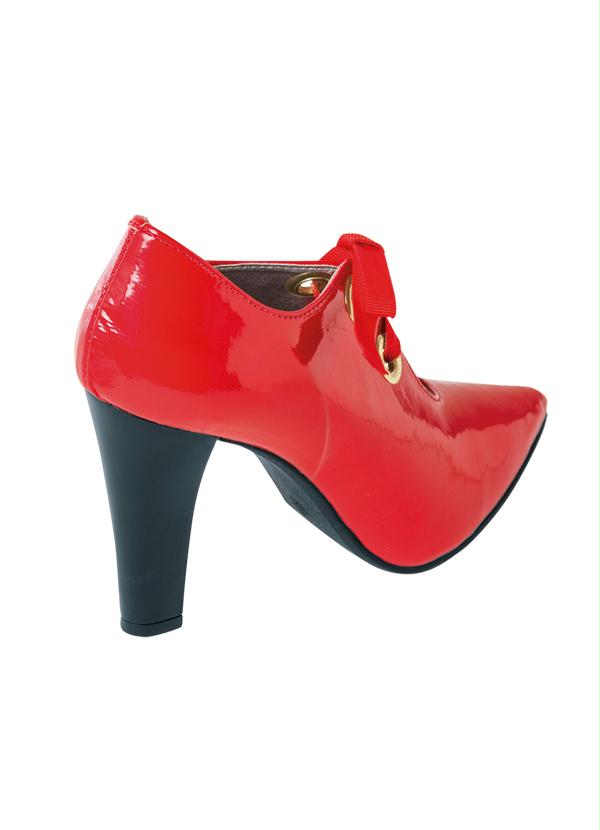 Outlet - Sapato Envernizado Vermelho com Cadarço 2
