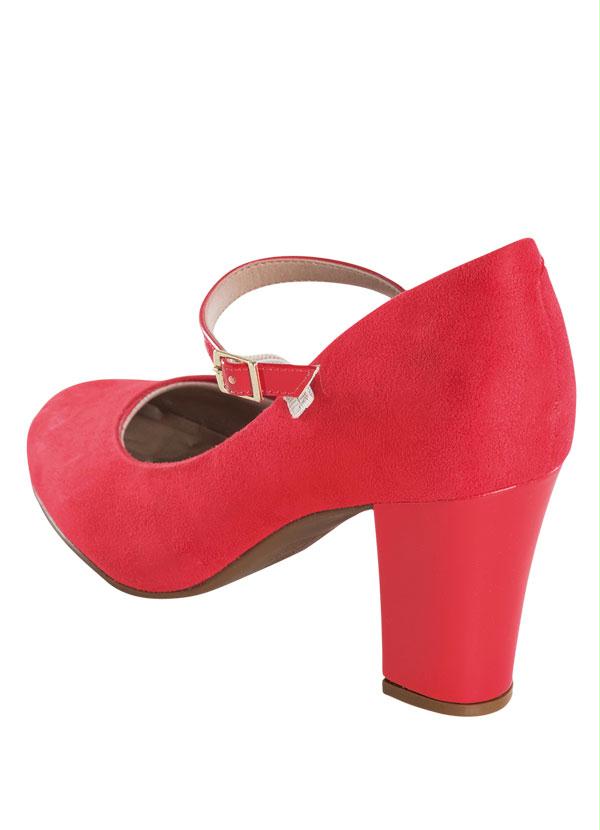 Beira Rio - Sapato Fechamento em Fivela Vermelho Beira Rio 2