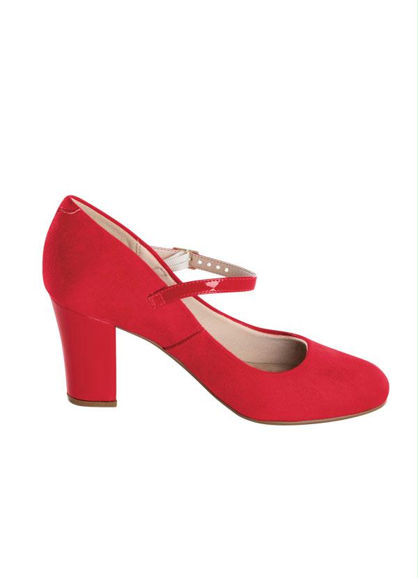 Beira Rio - Sapato Fechamento em Fivela Vermelho Beira Rio 3